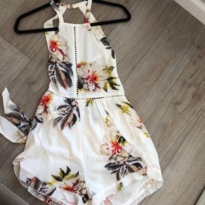 Floral halter romper
